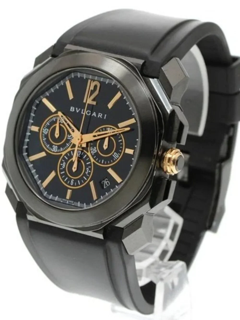 BVLGARI Okto Ultra Nero BGO41SCH Chronograph Automatic Men's Watch_965150